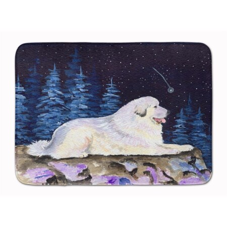 Carolines Treasures Starry Night Great Pyrenees Machine Washable Memory Foam Mat SS8438RUG